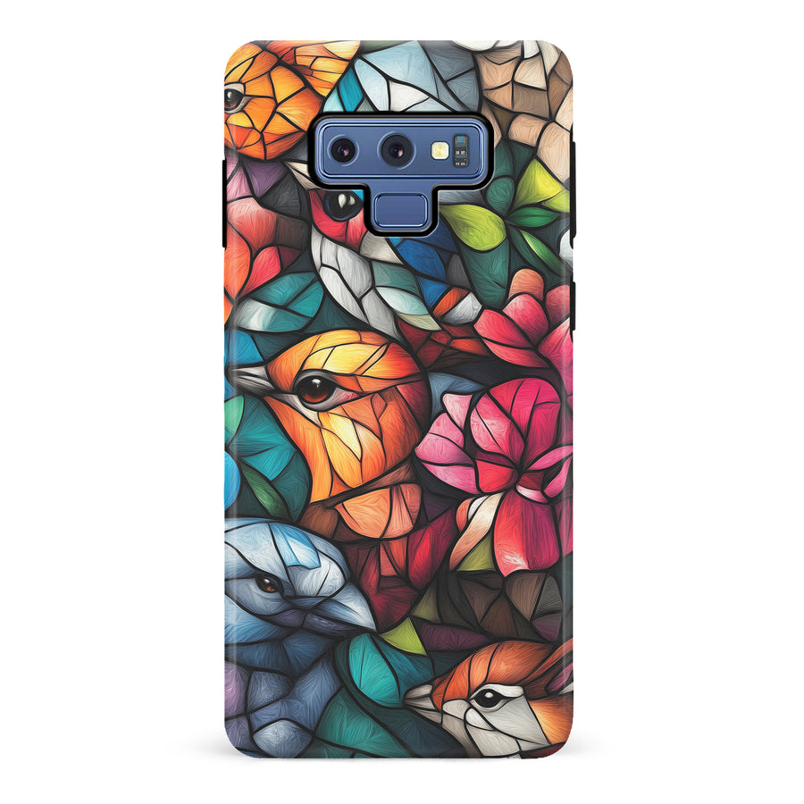 Samsung Galaxy Note 9 Serene Bird Stained Glass Phone Case