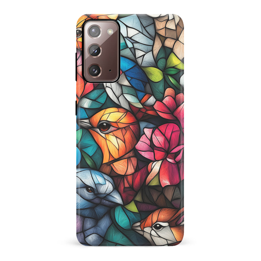 Samsung Galaxy Note 20 Serene Bird Stained Glass Phone Case