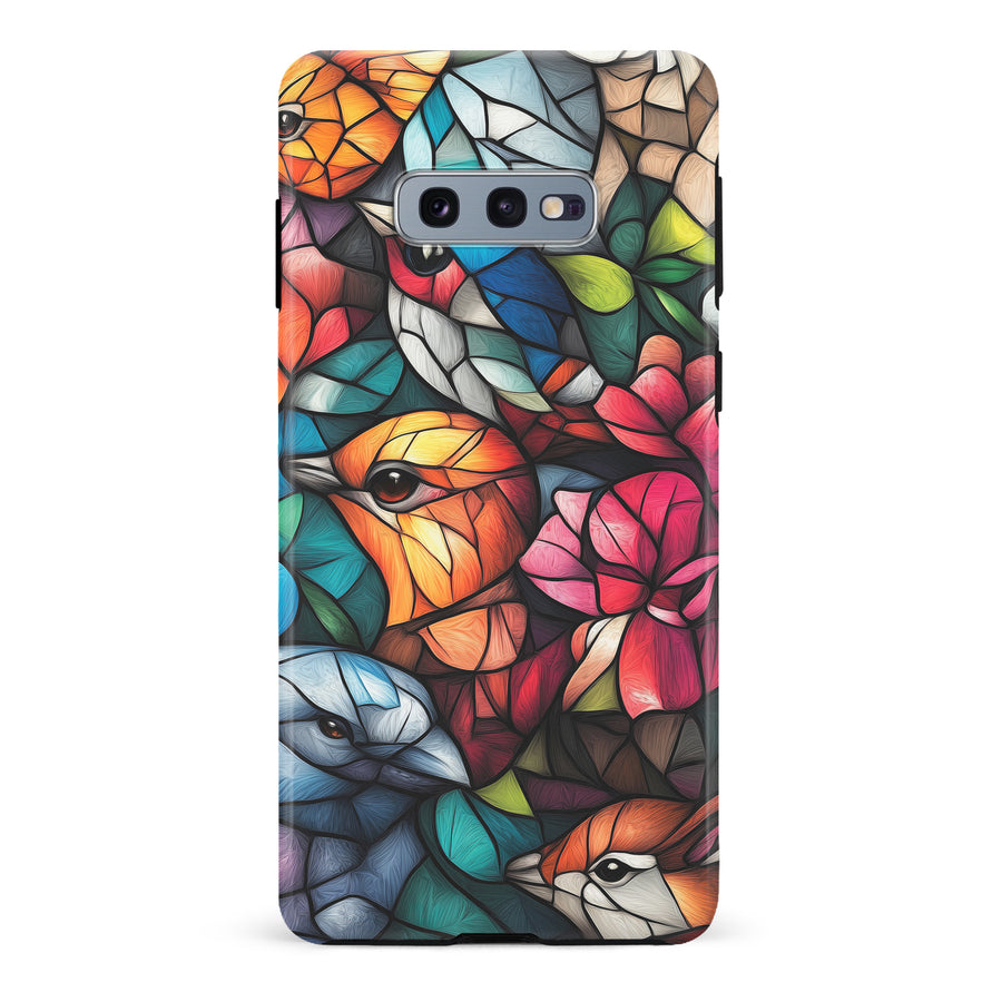 Samsung Galaxy S10e Serene Bird Stained Glass Phone Case