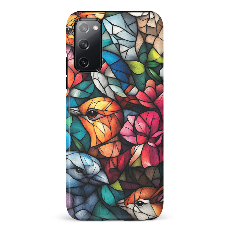 Samsung Galaxy S20 FE Serene Bird Stained Glass Phone Case