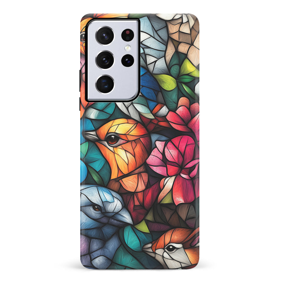 Serene Bird Stained Glass Phone Case