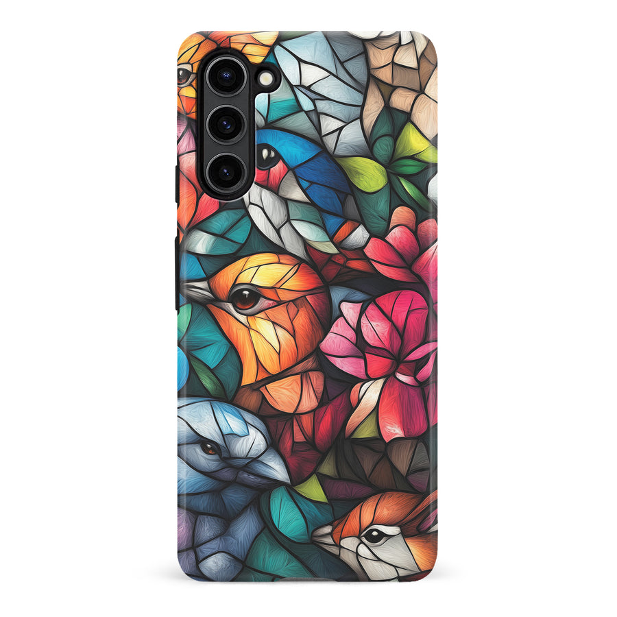 Samsung Galaxy S23 Plus Serene Bird Stained Glass Phone Case