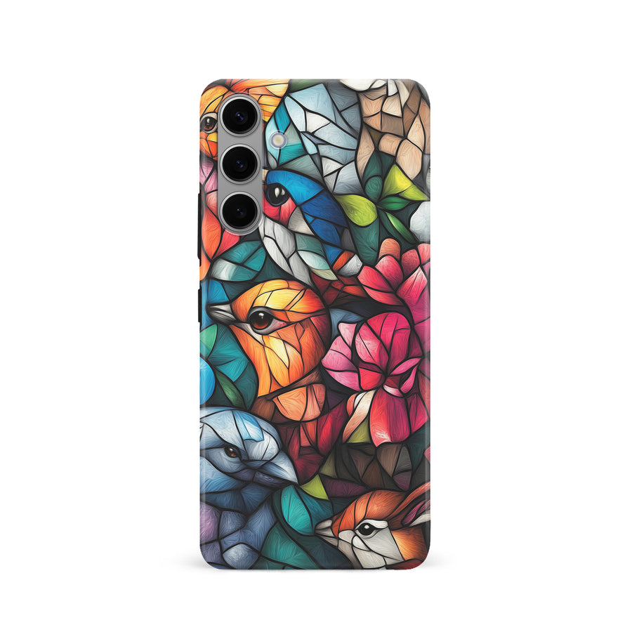 Serene Bird Stained Glass Phone Case