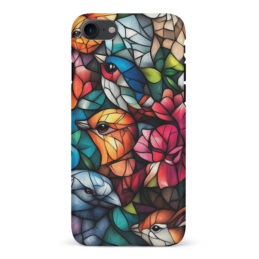 iPhone 7/8/SE Serene Bird Stained Glass Phone Case