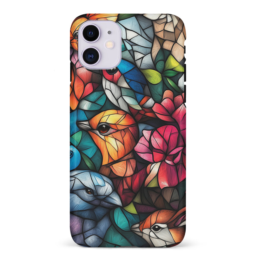 iPhone 11 Serene Bird Stained Glass Phone Case