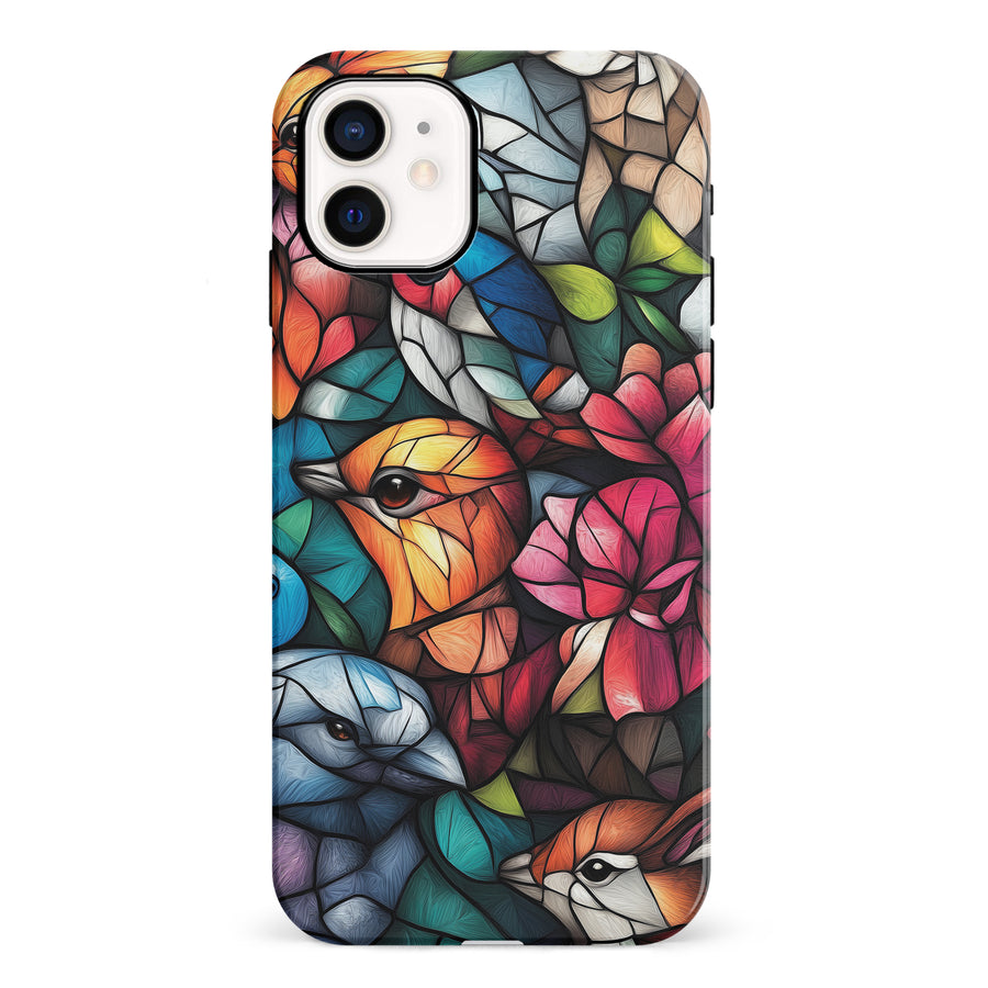 iPhone 12 Mini Serene Bird Stained Glass Phone Case