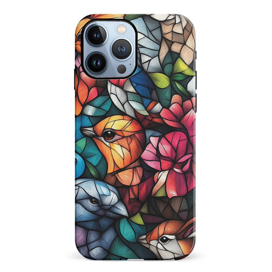 iPhone 12 Pro Serene Bird Stained Glass Phone Case