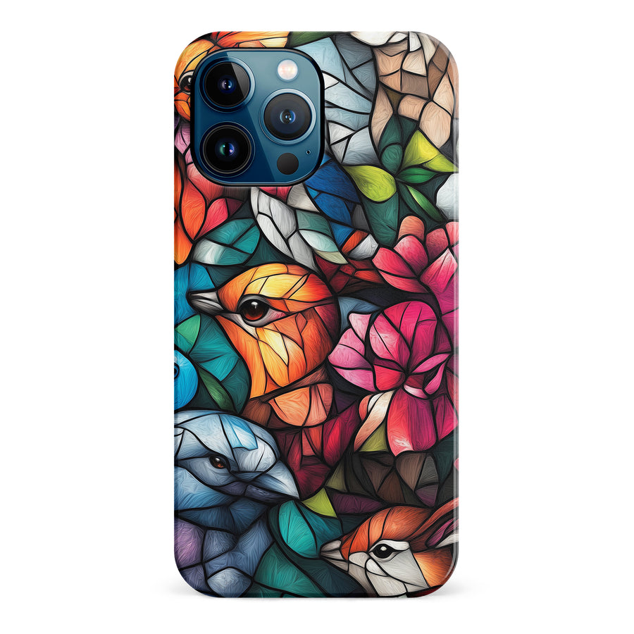 iPhone 12 Pro Max Serene Bird Stained Glass Phone Case