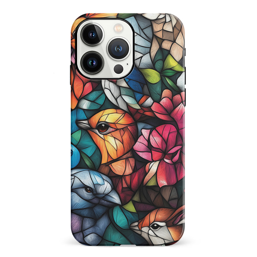 iPhone 13 Pro Serene Bird Stained Glass Phone Case