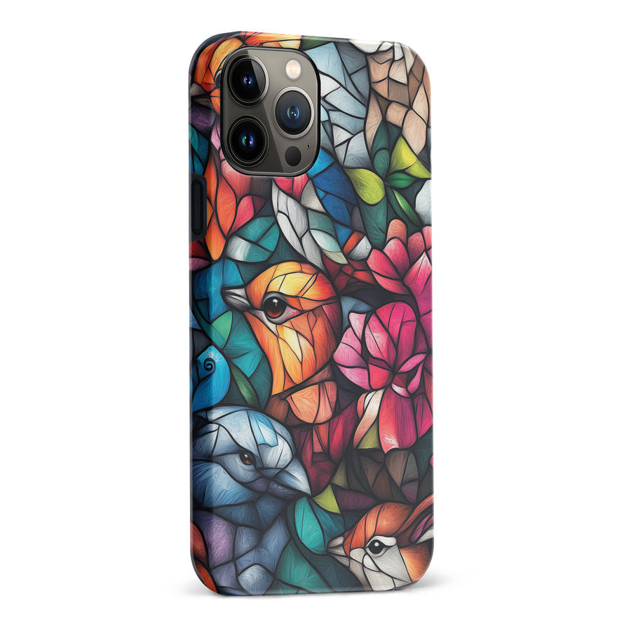 iPhone 13 Pro Max Serene Bird Stained Glass Phone Case