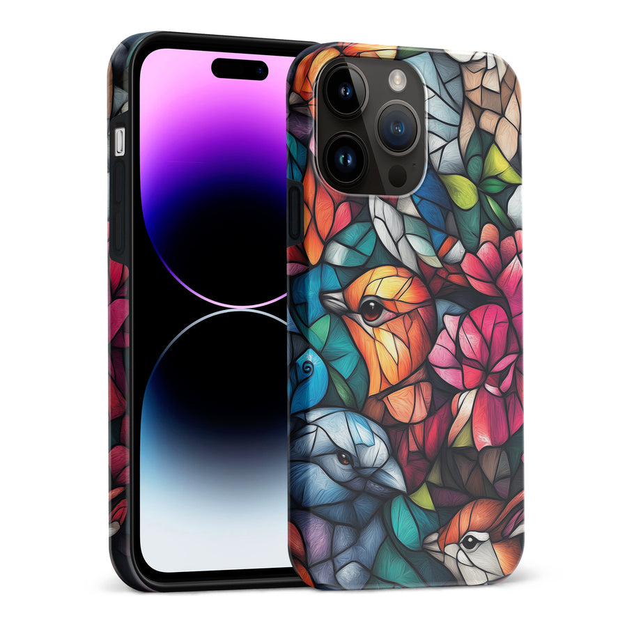 iPhone 15 Pro Max Serene Bird Stained Glass Phone Case