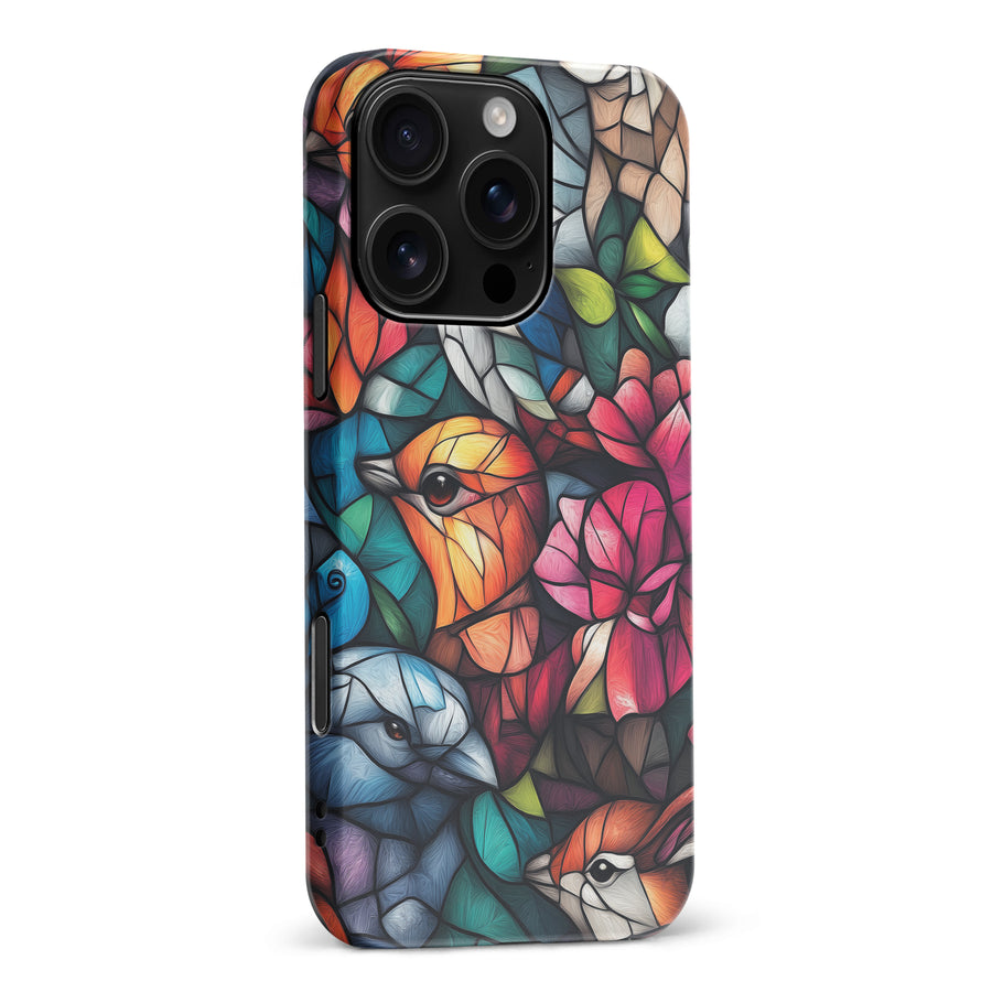 iPhone 16 Pro Max Serene Bird Stained Glass Phone Case