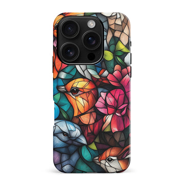 iPhone 16 Pro Max Serene Bird Stained Glass Phone Case