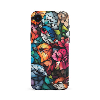 iPhone 16e Serene Bird Stained Glass Phone Case