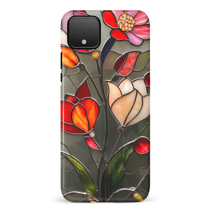 Google Pixel 4 Classic Bloom Stained Glass Phone Case