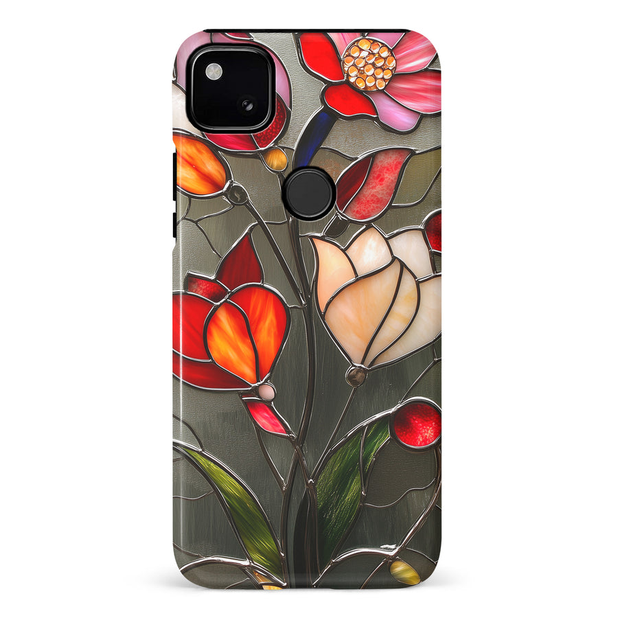 Google Pixel 4A Classic Bloom Stained Glass Phone Case