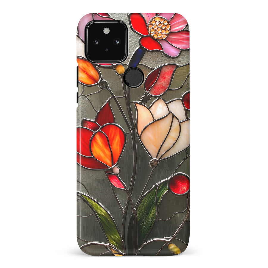 Google Pixel 5 Classic Bloom Stained Glass Phone Case