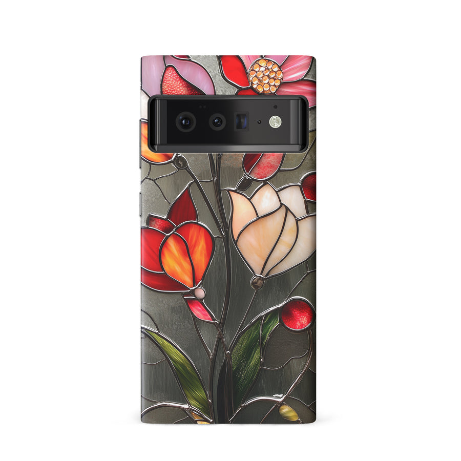 Google Pixel 6 Classic Bloom Stained Glass Phone Case