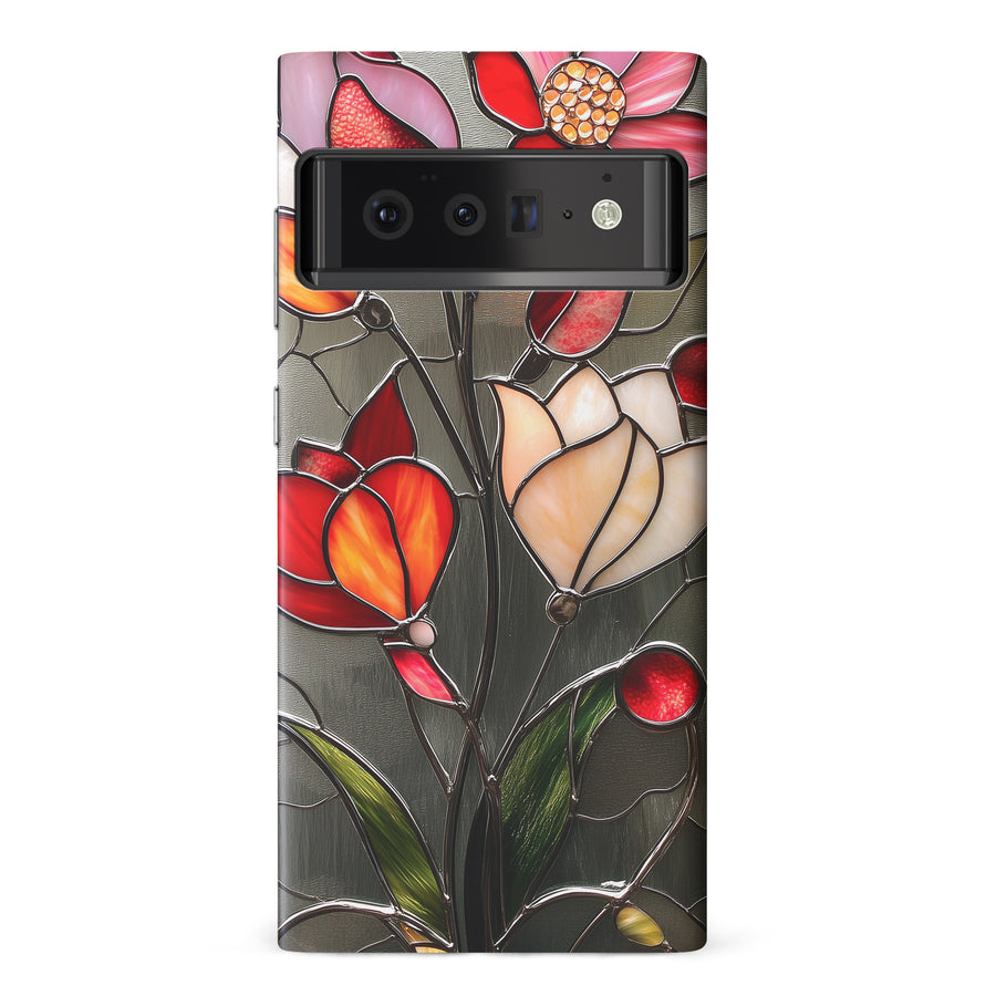 Google Pixel 6 Pro Classic Bloom Stained Glass Phone Case