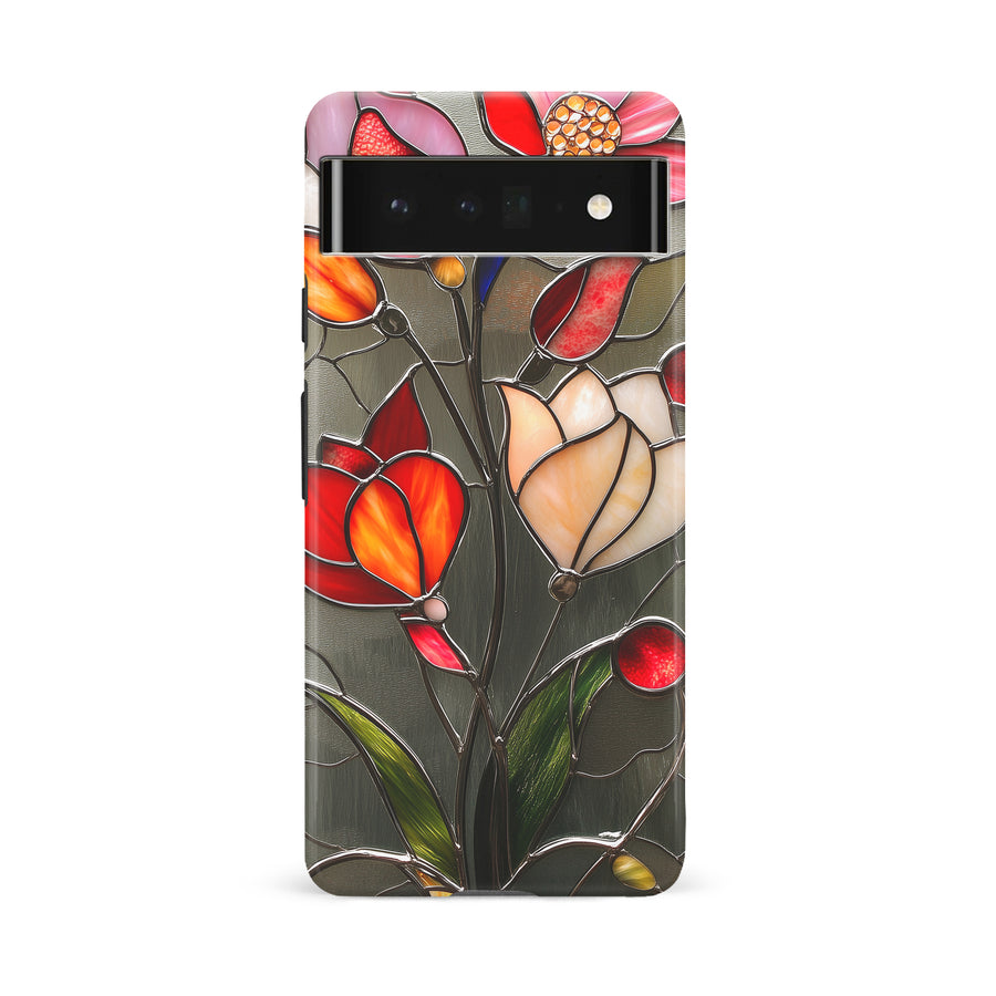 Google Pixel 6A Classic Bloom Stained Glass Phone Case