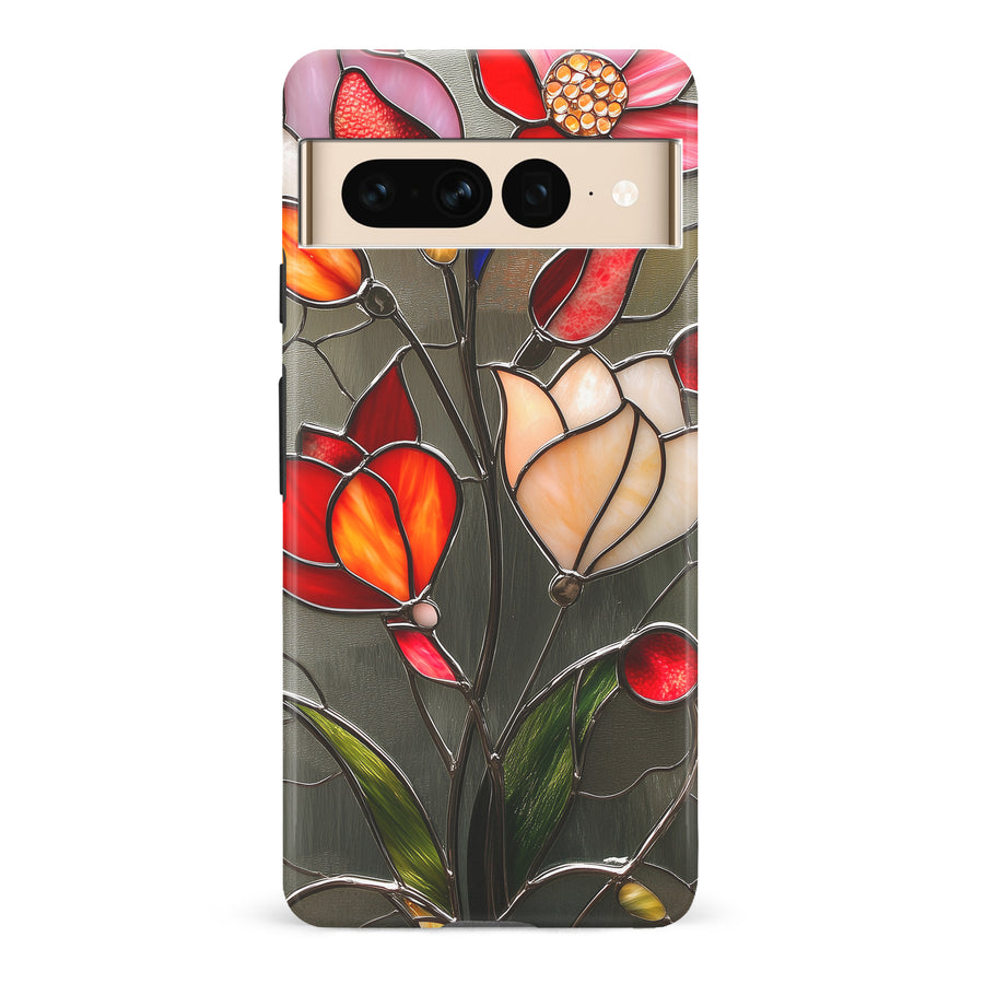 Google Pixel 7 Pro Classic Bloom Stained Glass Phone Case