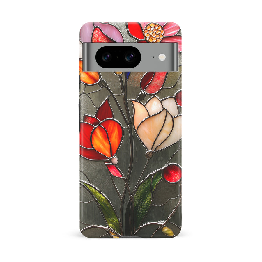 Google Pixel 8 Classic Bloom Stained Glass Phone Case