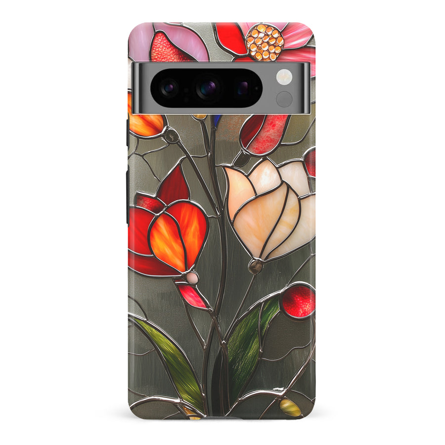 Google Pixel 8 Pro Classic Bloom Stained Glass Phone Case