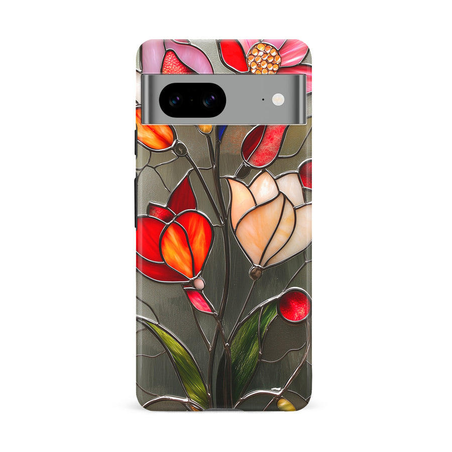 Google Pixel 8A Classic Bloom Stained Glass Phone Case