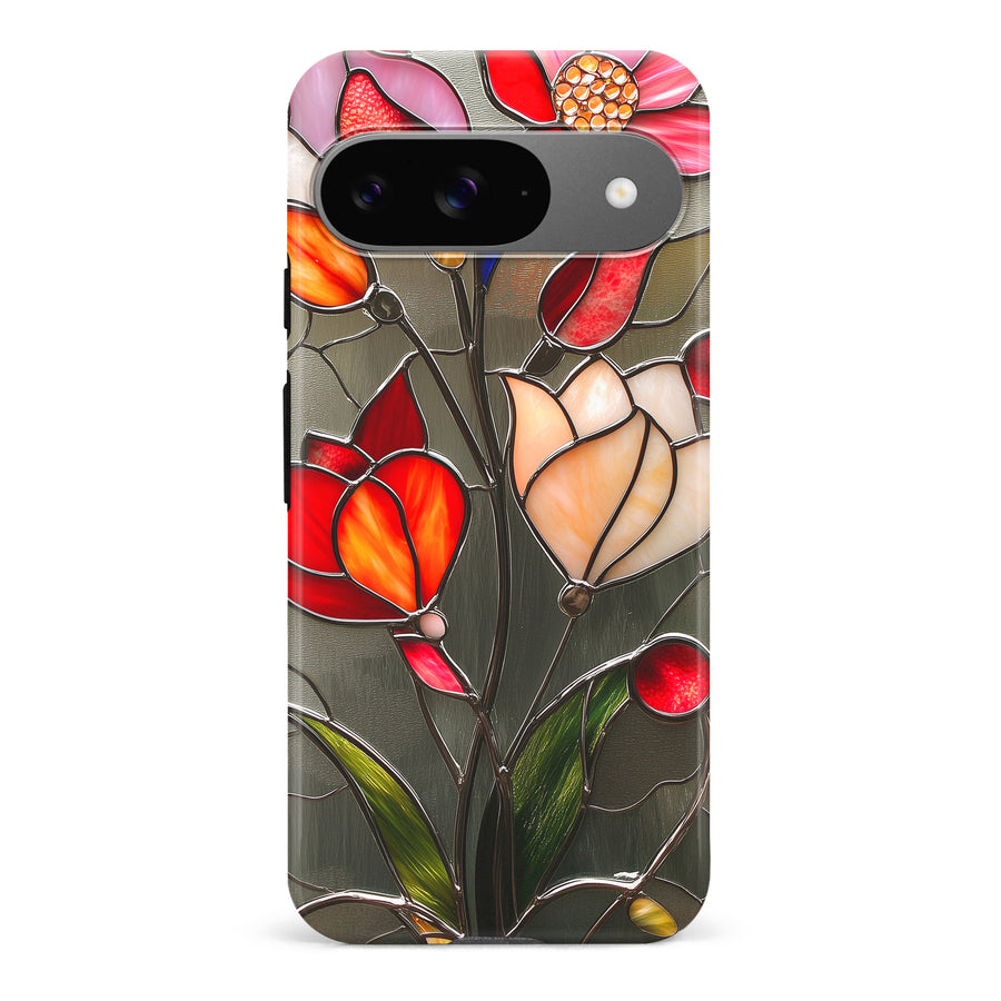 Google Pixel 9 Classic Bloom Stained Glass Phone Case