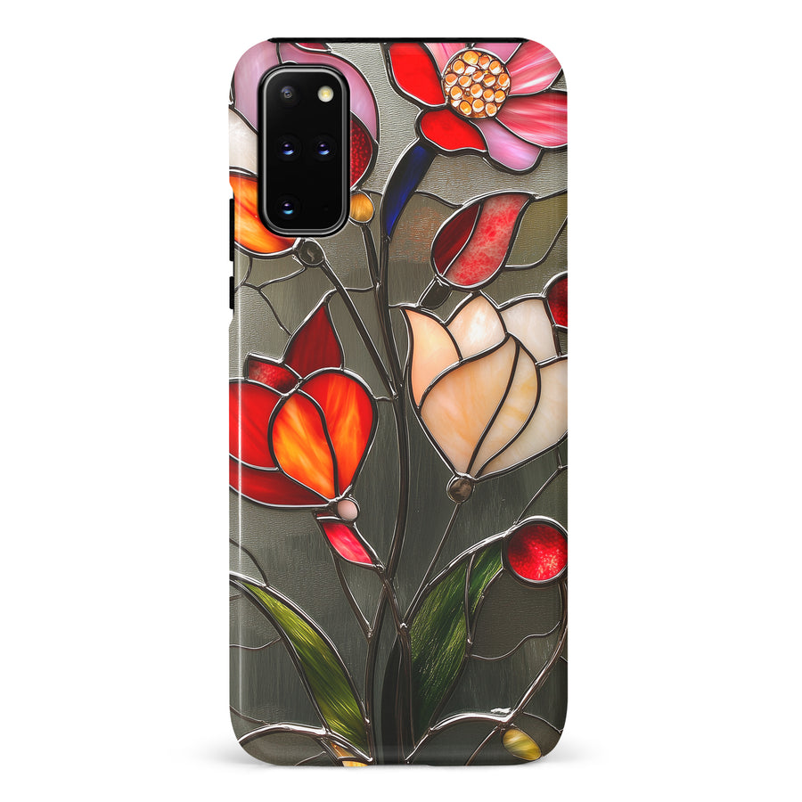 Samsung Galaxy S20 Plus Classic Bloom Stained Glass Phone Case