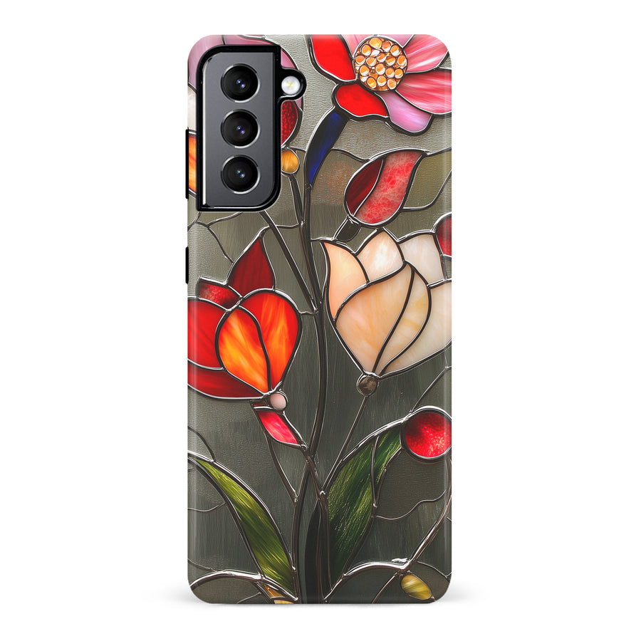 Samsung Galaxy S22 Classic Bloom Stained Glass Phone Case