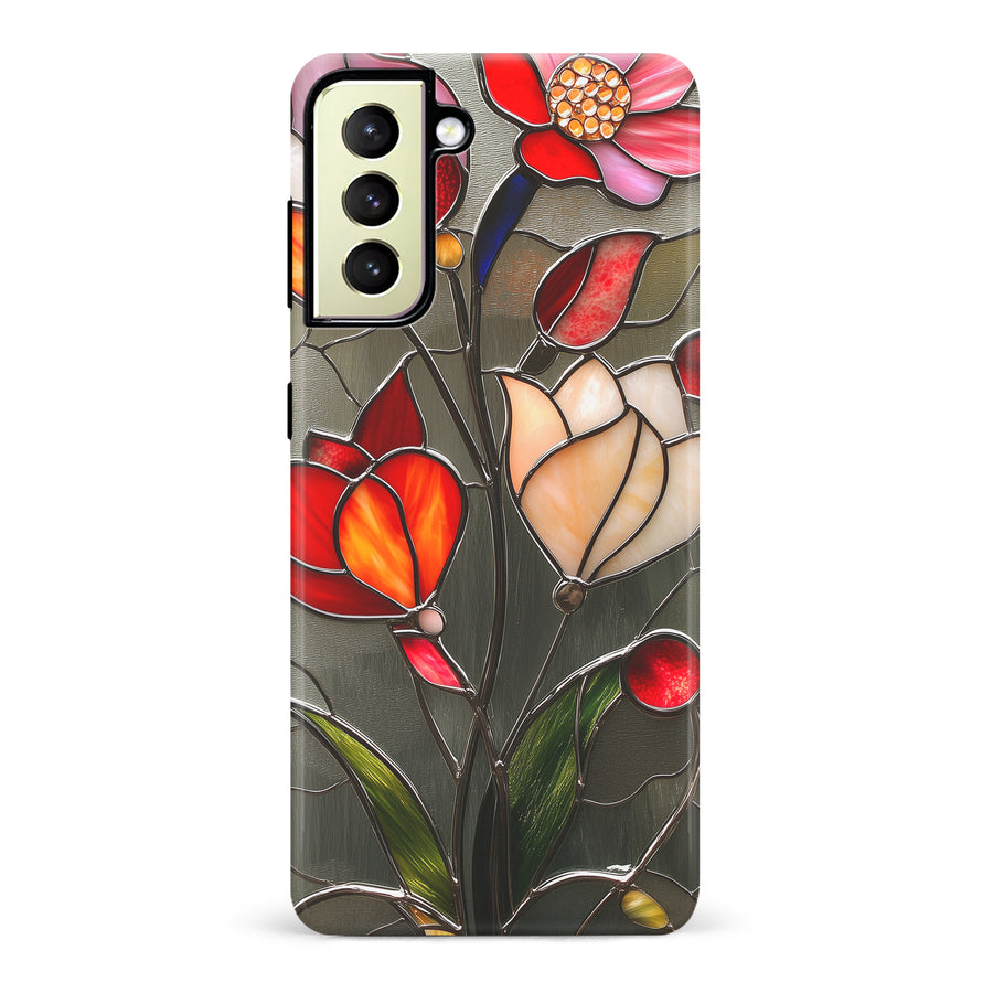 Samsung Galaxy S22 Plus Classic Bloom Stained Glass Phone Case