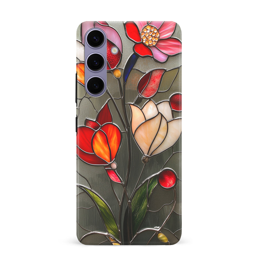 Samsung Galaxy S24 Plus Classic Bloom Stained Glass Phone Case