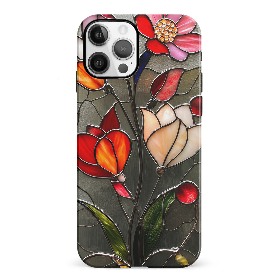 iPhone 12 Classic Bloom Stained Glass Phone Case