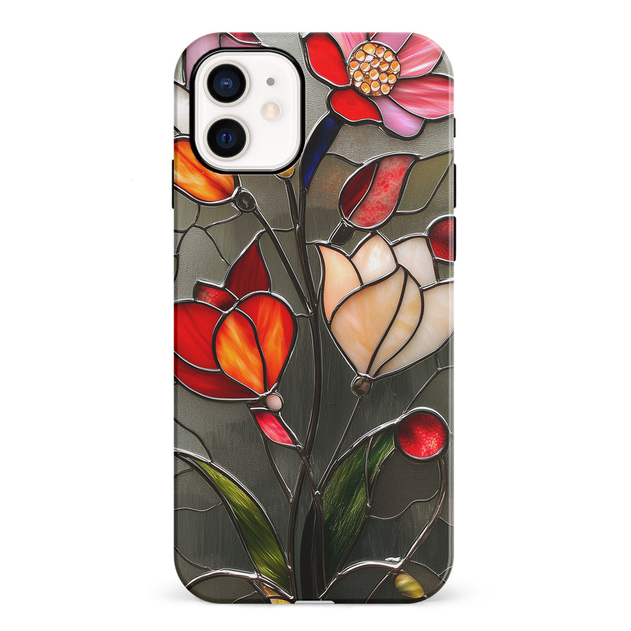 iPhone 12 Mini Classic Bloom Stained Glass Phone Case