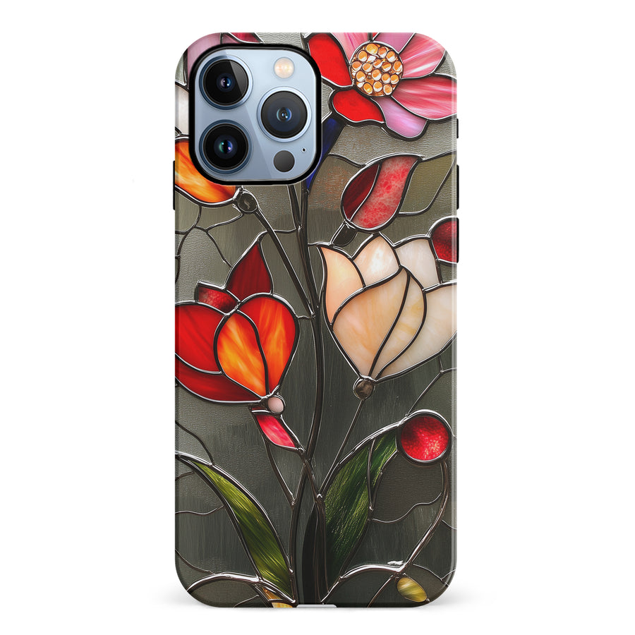 iPhone 12 Pro Classic Bloom Stained Glass Phone Case