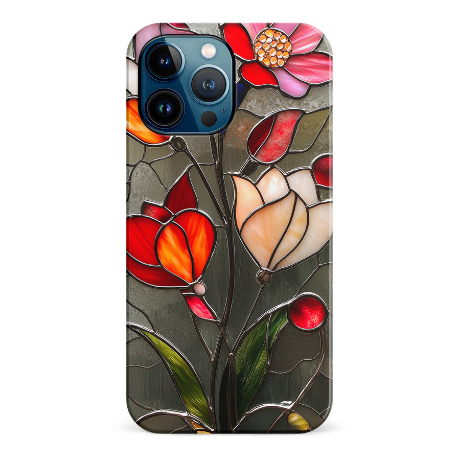 iPhone 12 Pro Max Classic Bloom Stained Glass Phone Case