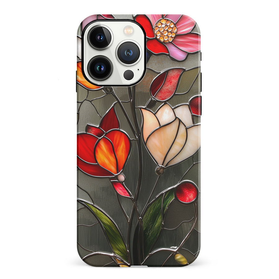 iPhone 13 Pro Classic Bloom Stained Glass Phone Case