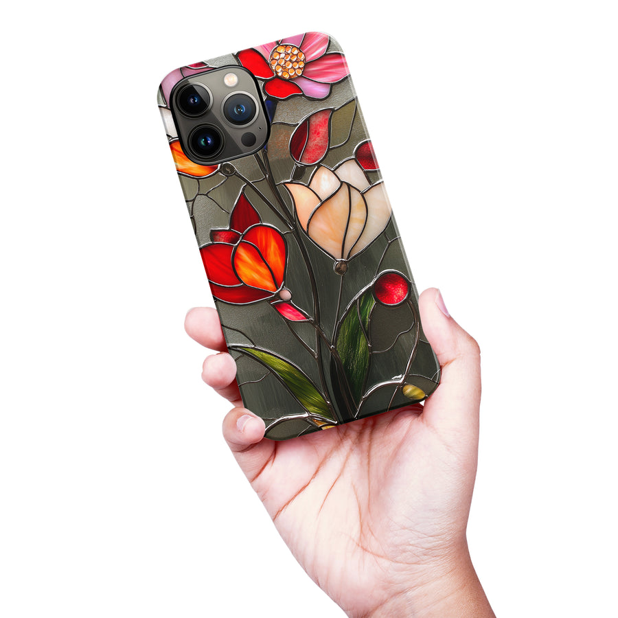 iPhone 13 Pro Max Classic Bloom Stained Glass Phone Case