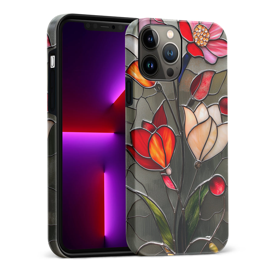 iPhone 13 Pro Max Classic Bloom Stained Glass Phone Case