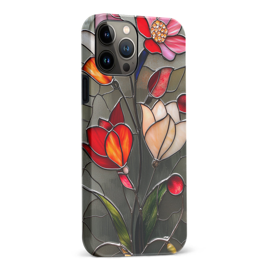 iPhone 13 Pro Max Classic Bloom Stained Glass Phone Case