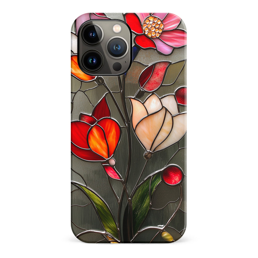 iPhone 13 Pro Max Classic Bloom Stained Glass Phone Case