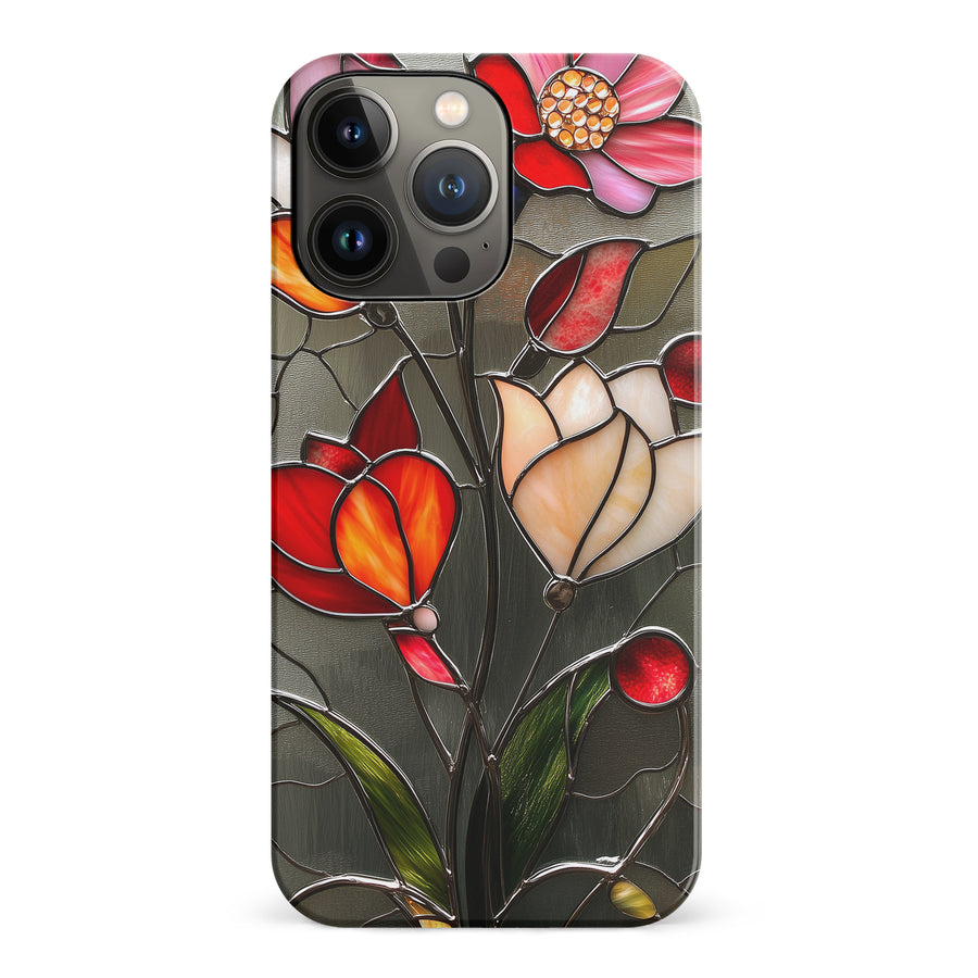 iPhone 14 Pro Classic Bloom Stained Glass Phone Case