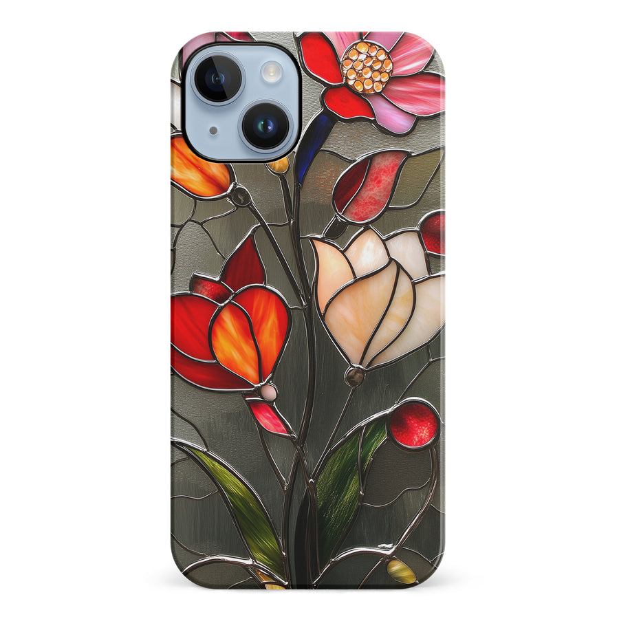 iPhone 14 Plus Classic Bloom Stained Glass Phone Case