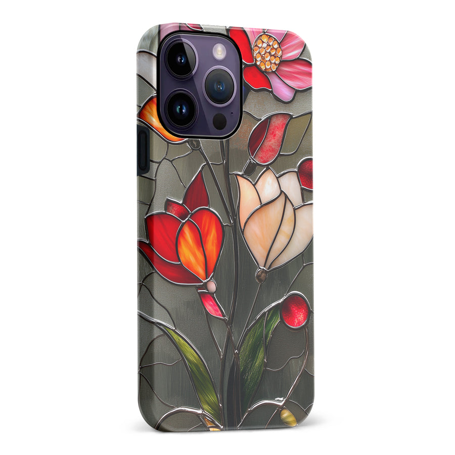 iPhone 14 Pro Max Classic Bloom Stained Glass Phone Case