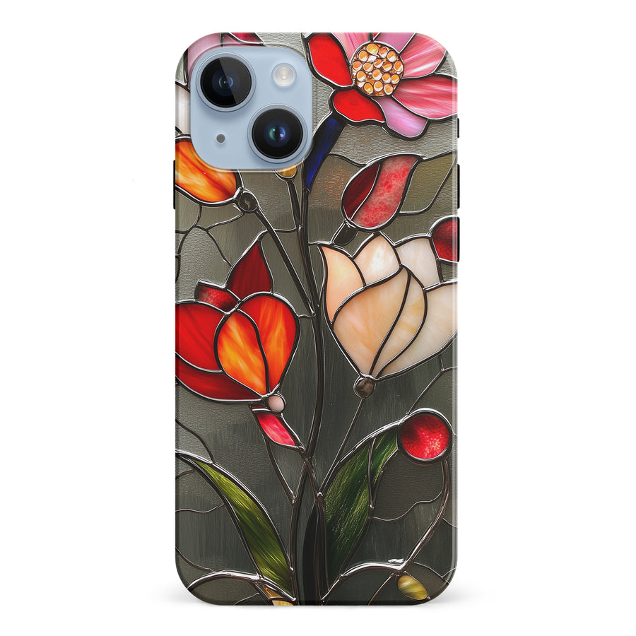 iPhone 15 Classic Bloom Stained Glass Phone Case