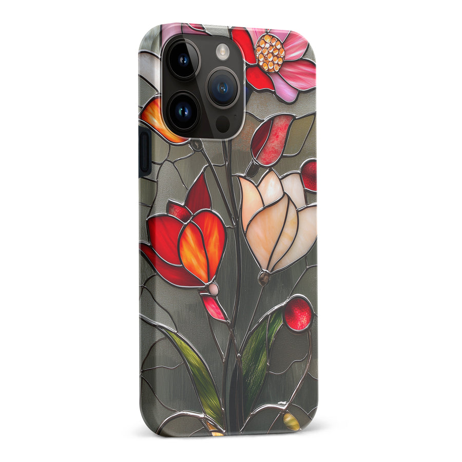 iPhone 15 Pro Max Classic Bloom Stained Glass Phone Case