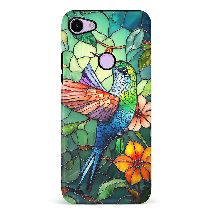 Google Pixel 3 Hummingbird Stained Glass Phone Case