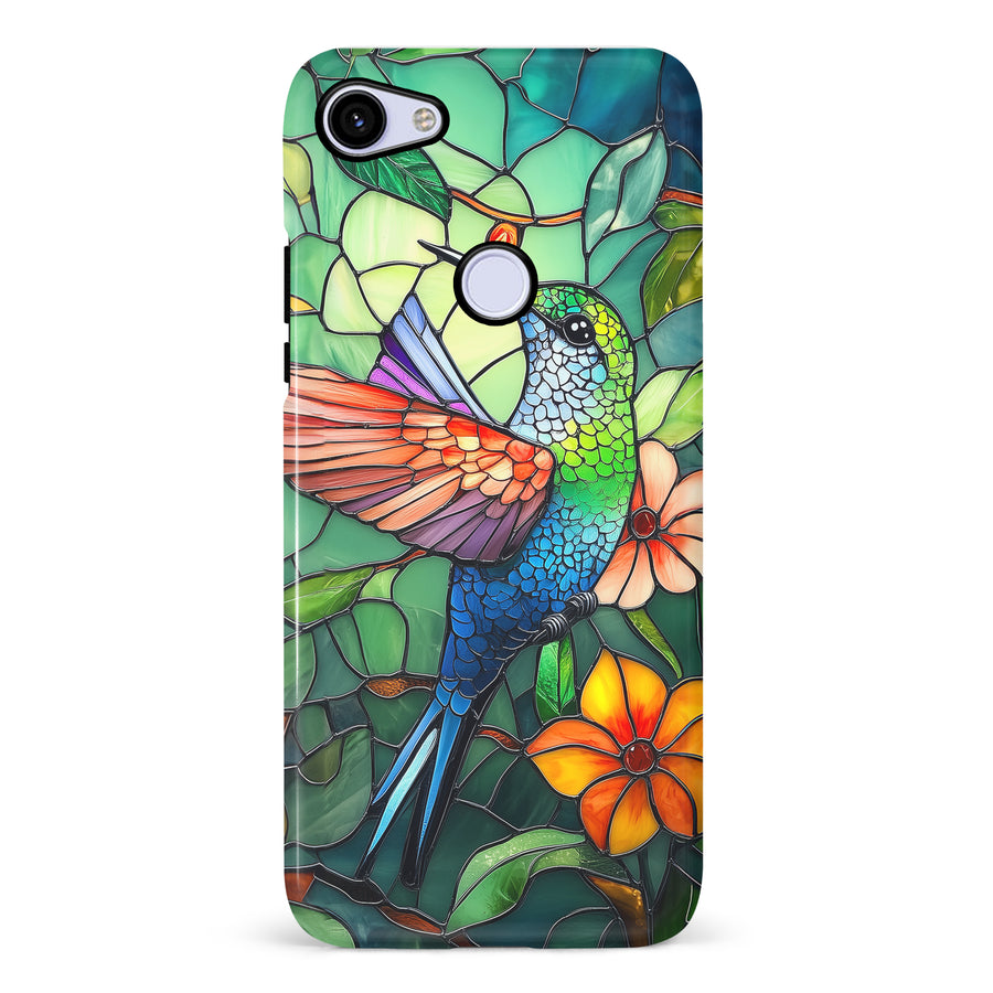 Google Pixel 3A Hummingbird Stained Glass Phone Case