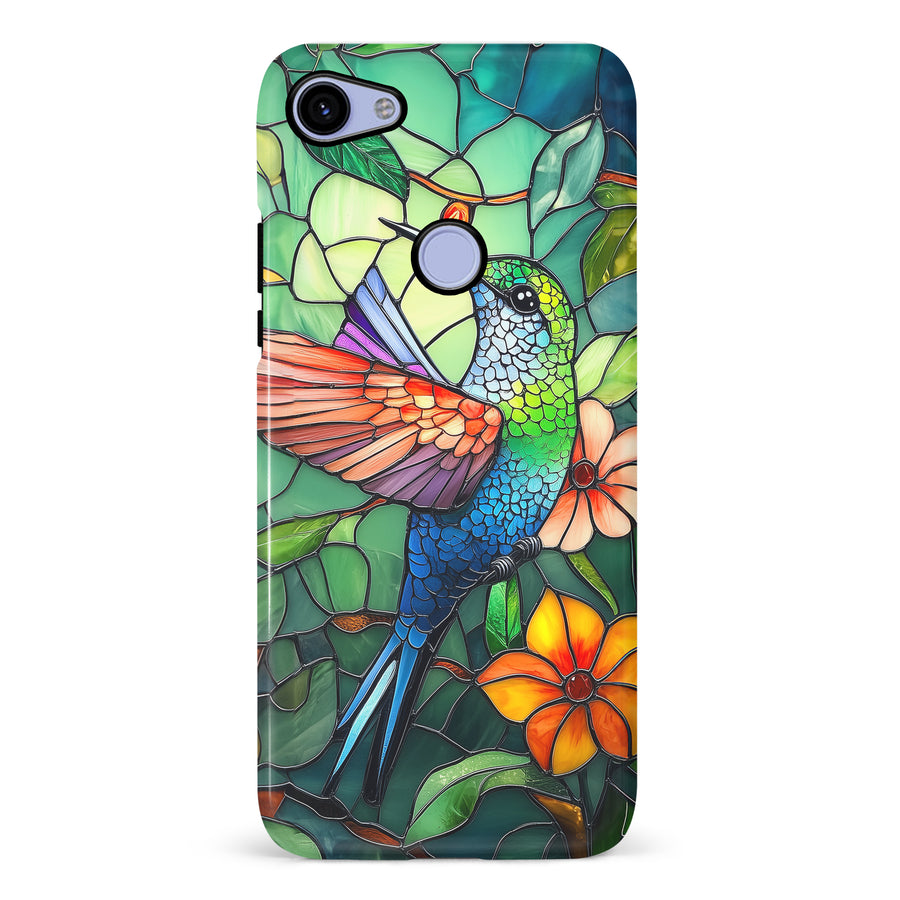 Google Pixel 3A XL Hummingbird Stained Glass Phone Case